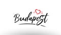 budapest europe european city name love heart tourism logo icon