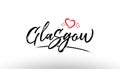 glasgow europe european city name love heart tourism logo icon d