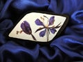 Handmade brooch from dried pressed flowers