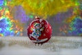 Beautiful handmade Christmas ball and light beads.