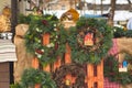 Beautiful handmade Christmas garlands or wreaths
