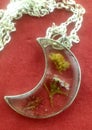 A beautiful handmade necklaceof resin