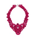 Beautiful handmade pink necklace.