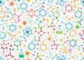Beautiful Handwritten Chemistry Formulas Seamless Pattern for Science Education Classroom Decor or Printable Resources Royalty Free Stock Photo