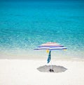 Beautiful Hanioti beach on Kasandra peninsula, Greece. Royalty Free Stock Photo