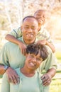 Beautiful Happy African American Family Portrait Outdoors Royalty Free Stock Photo