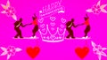 Beautiful Happy Anniversary Illustration Image. Couple Dance