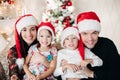 Beautiful happy caucasian family. Portrait of happy loving siblings Royalty Free Stock Photo