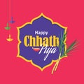 Happy Chhath Puja Banner Design Illustration of An Indian Festival - Chhath Royalty Free Stock Photo