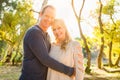 Happy Middle Aged Caucasian Couple Portrait Outdoors Royalty Free Stock Photo