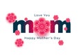 Beautiful happy mothers day wises card with flowers Royalty Free Stock Photo