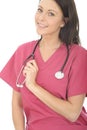 Beautiful Happy Professional Young Female Doctor With Stethoscope Royalty Free Stock Photo