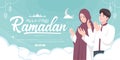 Beautiful happy ramadan mubarak vector illustration Royalty Free Stock Photo