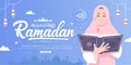 Beautiful happy ramadan mubarak vector illustration