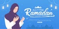 Beautiful happy ramadan mubarak vector illustration