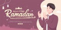 Beautiful happy ramadan mubarak vector illustration