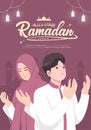 Beautiful happy ramadan mubarak vector illustration