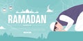 Beautiful happy ramadan mubarak vector illustration