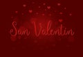 Beautiful Happy Valentines day lettering design with hearts