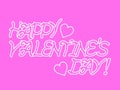 beautiful happy valentines day postcard design in pink color. Royalty Free Stock Photo