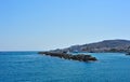 Beautiful harbor of a Greek town