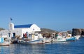 Beautiful harbor of Naoussa on Paros Island, Cyclades, Greece Royalty Free Stock Photo