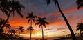 Beautiful Hawaiian Sunset at Koolina Resort Royalty Free Stock Photo