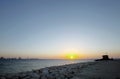 Beautiful HDR of Bahrain skyline from Busaiteen beach Royalty Free Stock Photo