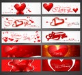 Beautiful header colorful for valentine's day banners design