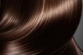 Beautiful healthy shiny hair texture with highlighted golden streaks. AI Generation Royalty Free Stock Photo