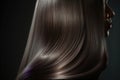 Beautiful healthy shiny hair texture with highlighted golden streaks. AI Generation Royalty Free Stock Photo