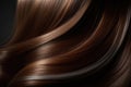 Beautiful healthy shiny hair texture with highlighted golden streaks. AI Generation Royalty Free Stock Photo