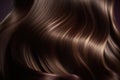 Beautiful healthy shiny hair texture with highlighted golden streaks. AI Generation Royalty Free Stock Photo