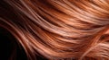 Beautiful healthy shiny hair texture with highlighted streaks. Generative Ai Royalty Free Stock Photo