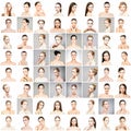 Beautiful, healthy and young female portraits collection Royalty Free Stock Photo