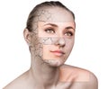 Beautiful healty skin under dehydrated Royalty Free Stock Photo