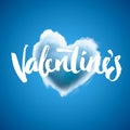 Beautiful heart cloud love for Valentines day Royalty Free Stock Photo