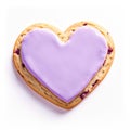 Beautiful heart cookie with copy space