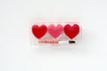 Beautiful heart shap lipsticks compact kit