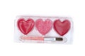 Beautiful heart shap lipsticks compact kit