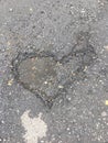 Beautiful Heart shape in Asphalt