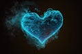 Beautiful heart shape design with smoke and glowing effects