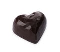 Beautiful heart shaped chocolate candy isolated Royalty Free Stock Photo
