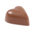 Beautiful heart shaped chocolate candy isolated on white Royalty Free Stock Photo
