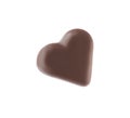 Beautiful heart shaped chocolate candy isolated on white Royalty Free Stock Photo