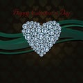 Beautiful heart of white diamonds Royalty Free Stock Photo