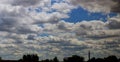 Beautiful heavenly landscape with blue sky and clouds