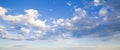 Beautiful heavenly landscape. Clouds float across the sky. Royalty Free Stock Photo