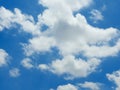 Beautiful heavens white cloud with blue sky background