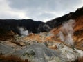 Beautiful hell valley of Hokkaido in Japan